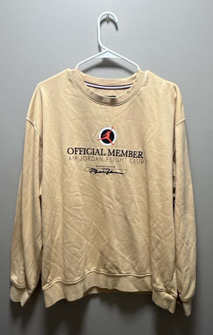 Jordan Flight MVP Fleece Crewneck Official Member Air Jordan Flight Club Sweatsh